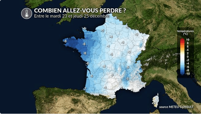 Goutte froide et neige annoncées pour Noël 2025 : l’un des plus froids depuis 15 ans Météo