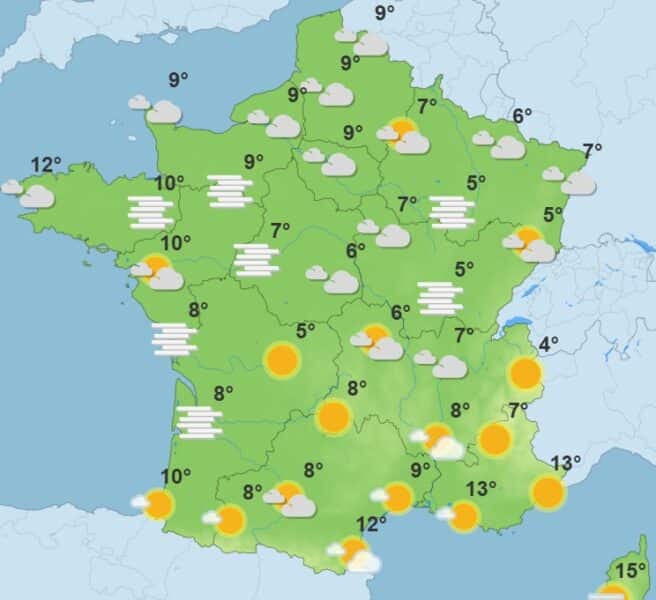 Météo : soleil et brume ce dimanche, mais une perturbation se dirige vers la France Météo