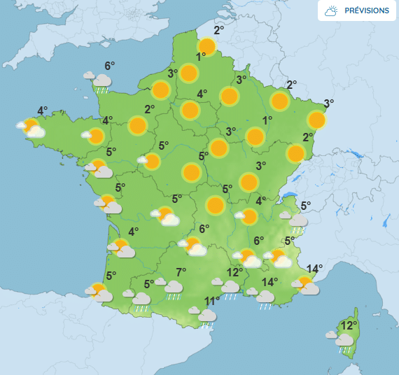 Météo de Noël : un froid intense et des averses attendus cette semaine Météo