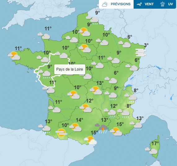 Météo : fortes pluies et vents violents sur une partie de la France, soleil sur l'autre Météo