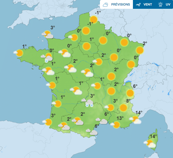 Météo : « Grand froid », neige, pluie- inondation… 55 départements en vigilance ce jeudi 25 décembre Météo