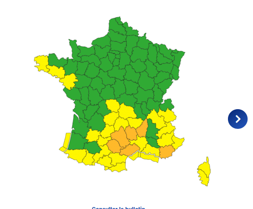 Neige, verglas, pluies et orages : les départements placés en alerte par Météo France Météo