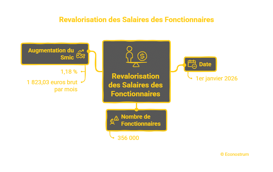Fonction publique : 356 000 fonctionnaires vont voir leur salaire augmenter en 2026 Fonction publique : 356 000 fonctionnaires vont voir leur salaire augmenter en 2026