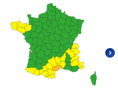 Météo : orages ,pluie-inondation et avalanches, plusieurs département en alerte ce samedi 17 janvier Météo