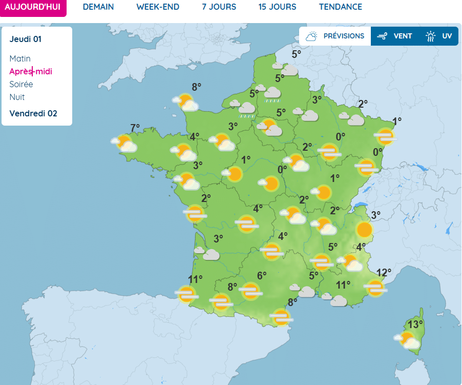 Météo France Météo : 26 départements placés en vigilance « Grand froid » ce jeudi