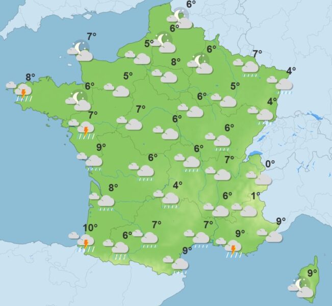 Météo : vents violents, orages et pluies, la France touchée par une nouvelle perturbation Météo