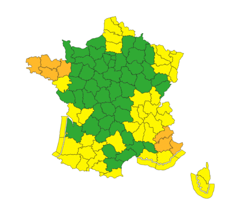 Météo : fortes pluies et neige cet après-midi, voici les départements concernés Météo