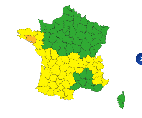 Météo : orages, pluies diluviennes et vents forts , la moitié de la France en alerte ce 10 février Météo