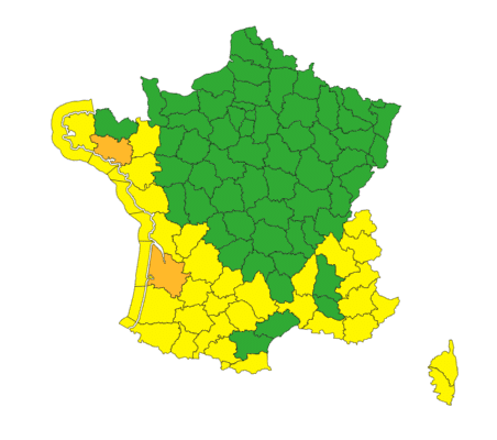 Météo : orages, pluie-inondation, vent et crues… Les départements placés en alerte ce 5 février Météo