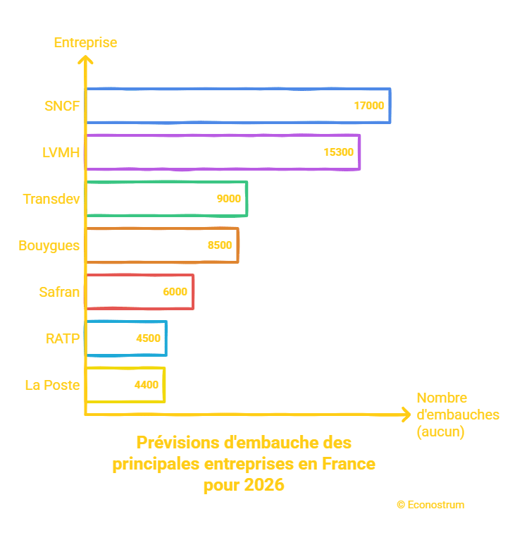 Econostrum Fr - visual selection (14) Emploi : voici les grandes entreprises qui recrutent le plus en 2026