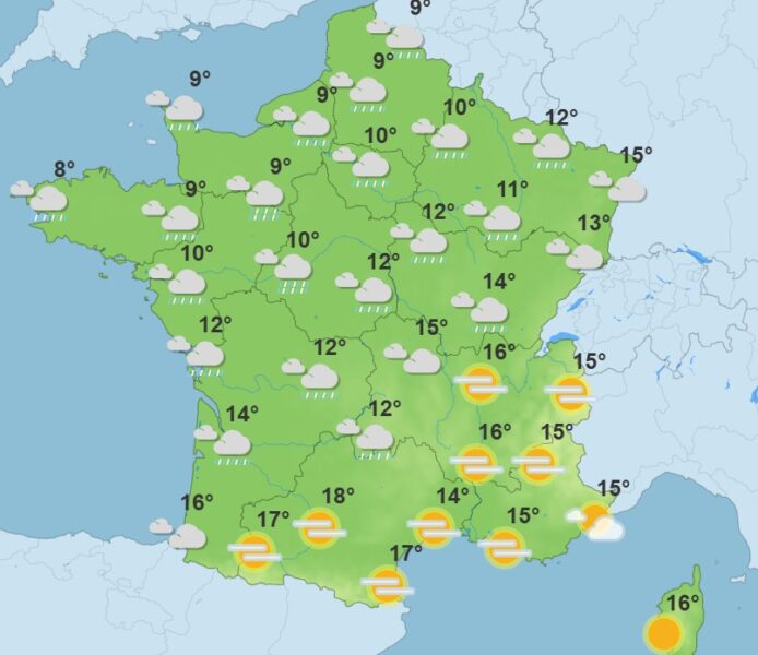 Météo : la France sous alerte ce vendredi, tempête et pluies battantes attendues Météo