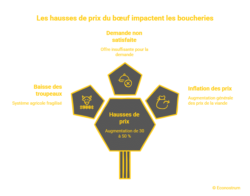 la filière bovine en crise Une crise sans fin : les boucheries et boulangeries de ces départements menacées de fermeture