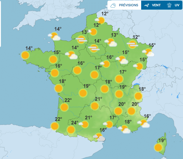 Météo : lundi de Pâques ensoleillé, jusqu’à 30°C attendus dans certaines régions Météo