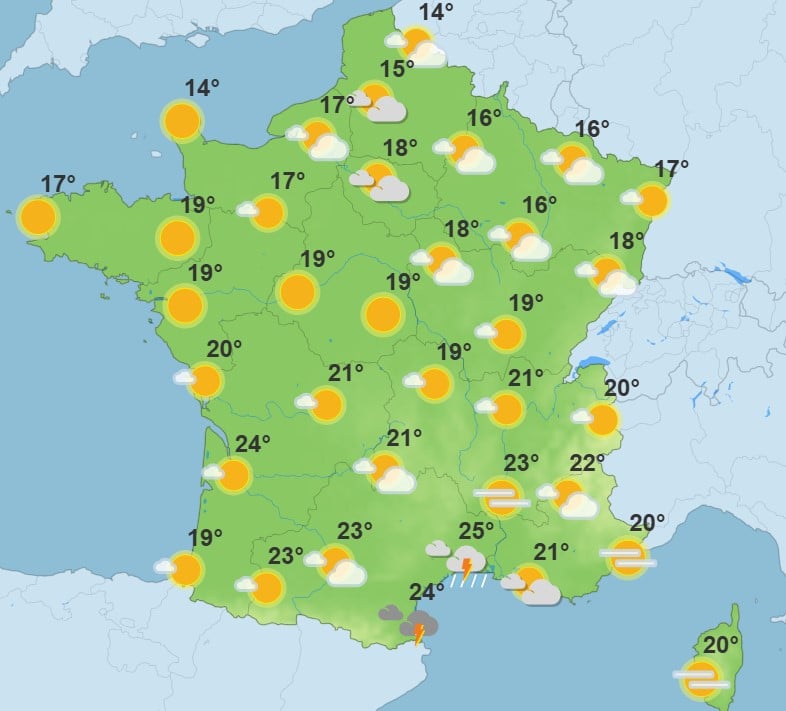 Météo : chute des températures ce dimanche, voici les régions où le contraste sera le plus marqué Météo
