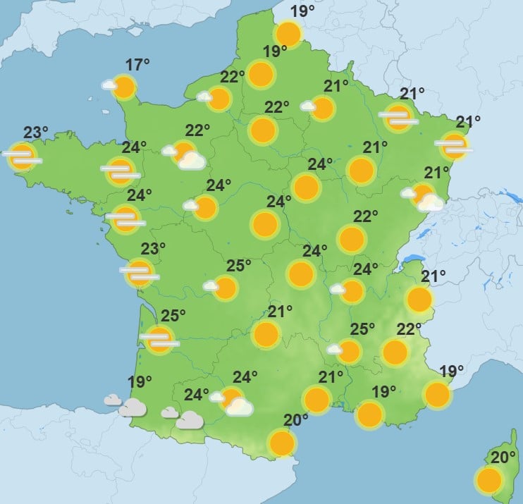 Météo : jusqu'à 10 degrés au-dessus des normales, voici les régions où il fera le plus chaud ce vendredi Météo