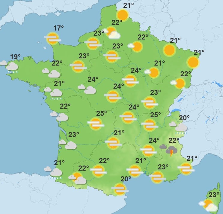 Météo : ambiance de juin en avril, mais des averses pourraient gâcher la journée dans ces régions Météo