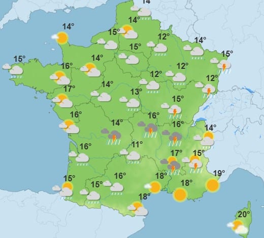 Météo : la France frappée par les orages, 43 départements en alerte Météo