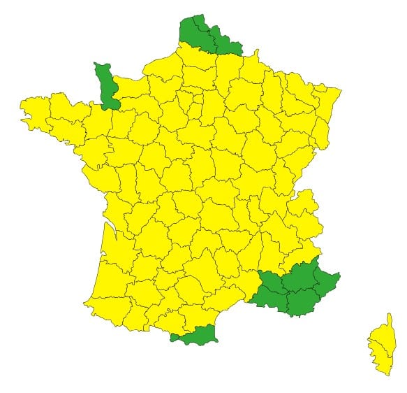 Météo : violents orages, pluie et grêle ce dimanche, 83 départements placés en vigilance jaune Météo
