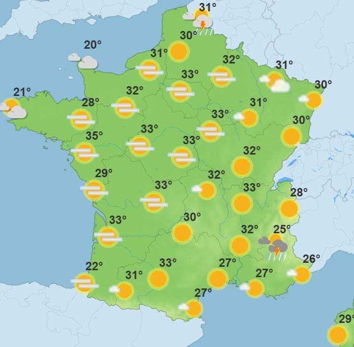 Météo : les fortes chaleurs persistent ce vendredi, quand les températures vont-elles baisser ? chaleur