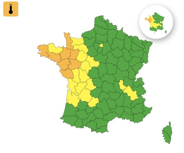 Météo : 8 départements en alerte orange et 20 en vigilance jaune, la vague de chaleur s’intensifie ce mardi Météo
