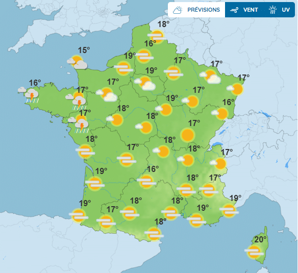 Météo : ce week-end du 8 mai, une dépression venue du Portugal va traverser la France, voici les régions exposées Météo
