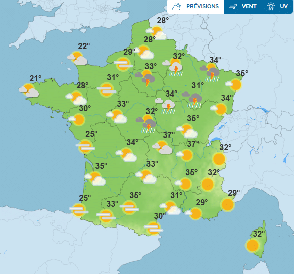 Canicule : 60 départements en vigilance orange et risque de passage en rouge dimanche Canicule