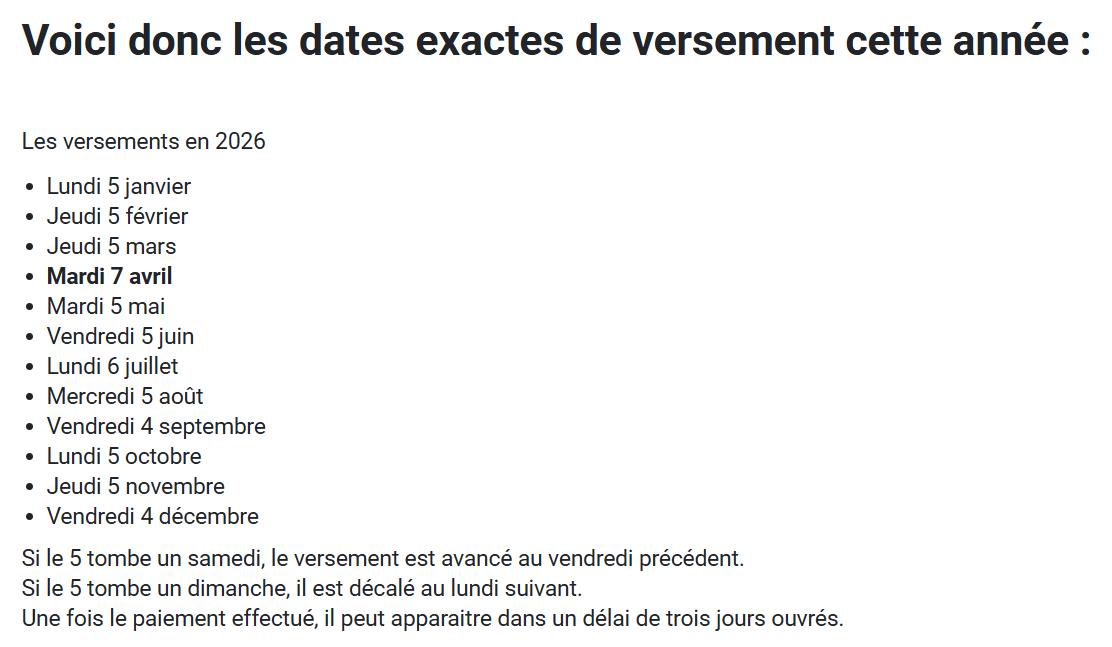 Calendrier versements CAF CAF : pourquoi les versements de juillet 2026 seront décalés