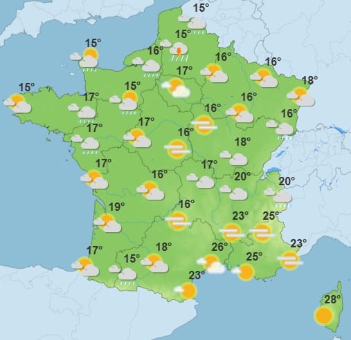 Météo : orages, pluie et fraîcheur sur une partie du pays, voici les régions touchées Météo