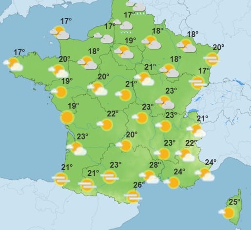 Météo : orages, pluie et fraîcheur sur une partie du pays, voici les régions touchées Météo
