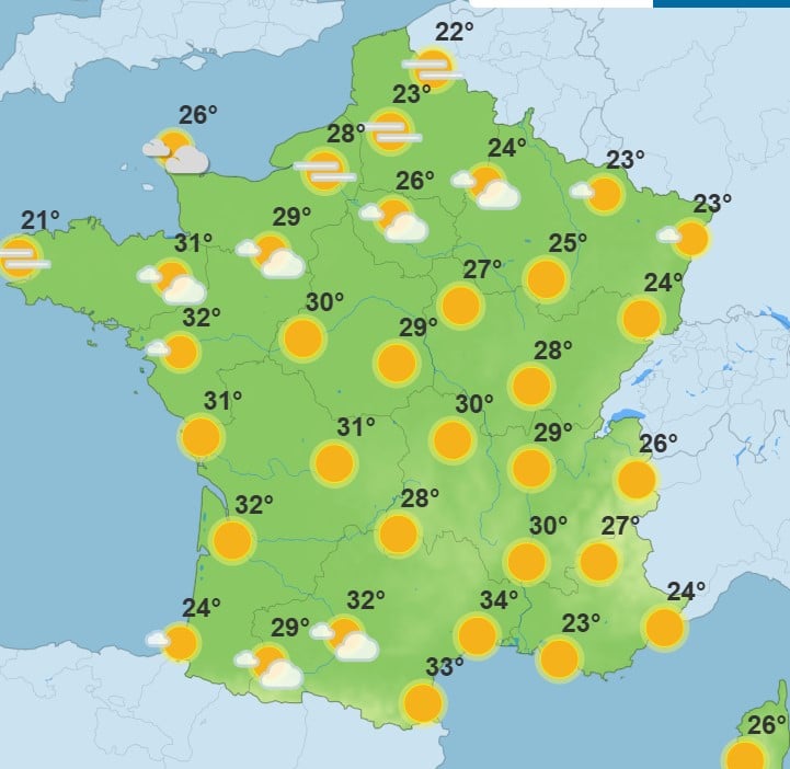 Météo : vague de chaleur en France à partir de ce dimanche, voici les zones les plus touchées Météo