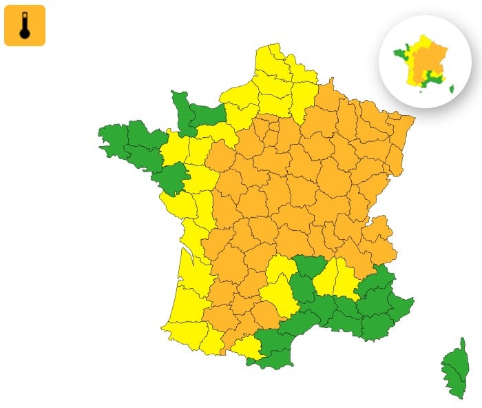 Météo : la canicule monte d’un cran en France, 53 départements sont en alerte orange canicule