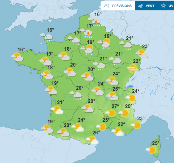 Météo : vents violents et orages au nord, douceur sur la Méditerranée ce samedi 6 juin Météo