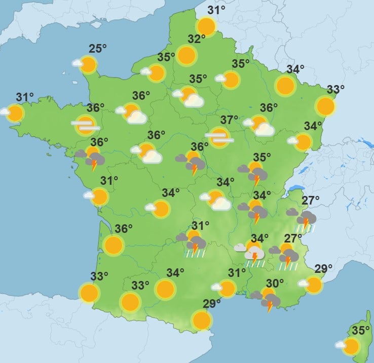 Canicule : les fortes chaleurs atteignent un nouveau pic, 24 départements en vigilance rouge Canicule