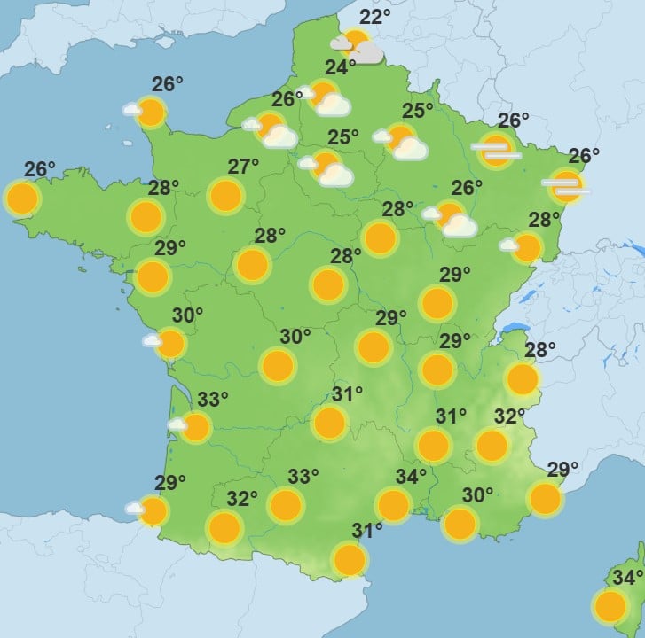 Météo : soleil, chaleur extrême et risque d’incendie… 18 départements en alerte ce mercredi Météo