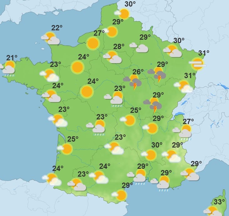 Météo : la chaleur recule, mais 16 départements restent en vigilance orange Météo
