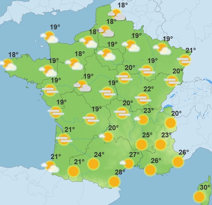 Météo : voici le temps prévu en France ce mardi pour la rentrée scolaire Météo