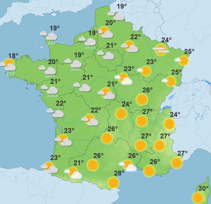 Météo : pluie, orages et chute des températures ce mardi, voici les régions concernées Météo