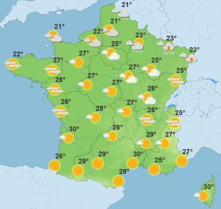 Météo : une vague de chaleur tardive s’installe ce dimanche, voici les régions touchées Météo