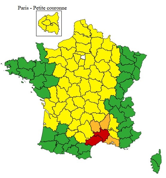 Météo : un important épisode pluvieux frappe la France, plusieurs départements placés en alerte rouge Météo