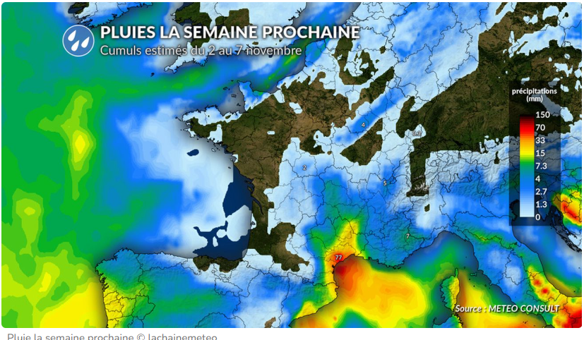 La chaine météo Météo : la pluie revient la semaine prochaine, voici quand et les régions concernées