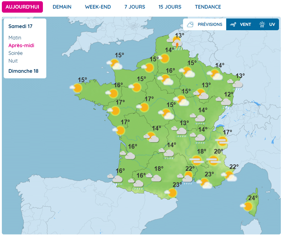 Météo : pluie, rafales jusqu’à 80 km/h et chute des températures, voici les régions concernées Météo : pluie, rafales jusqu’à 80 km/h et chute des températures, voici les régions concernées